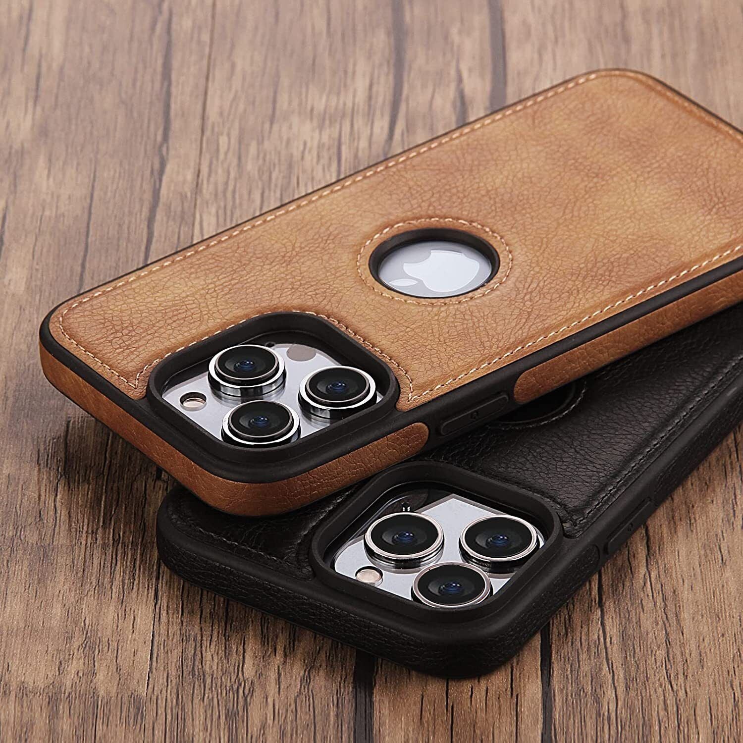 Shockproof Protective Leather Case for Iphone 17 16 15 14 plus 13 12 11 Pro Max