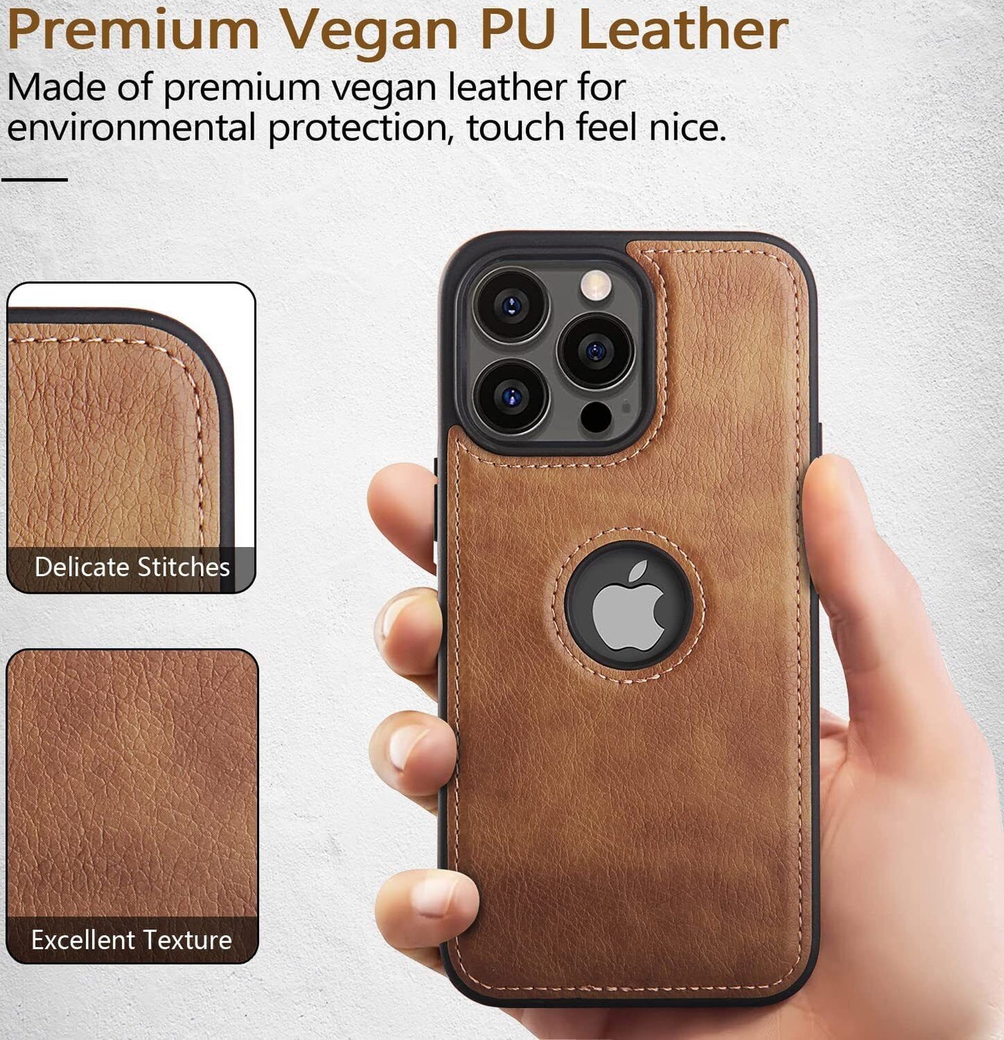 Shockproof Protective Leather Case for Iphone 17 16 15 14 plus 13 12 11 Pro Max