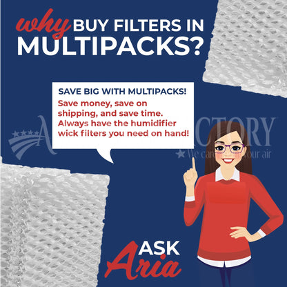 Replacement for D13C Humidifier Wick Filter 2-Pack