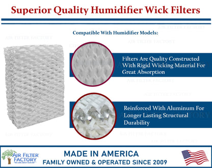 Replacement for D13C Humidifier Wick Filter 2-Pack